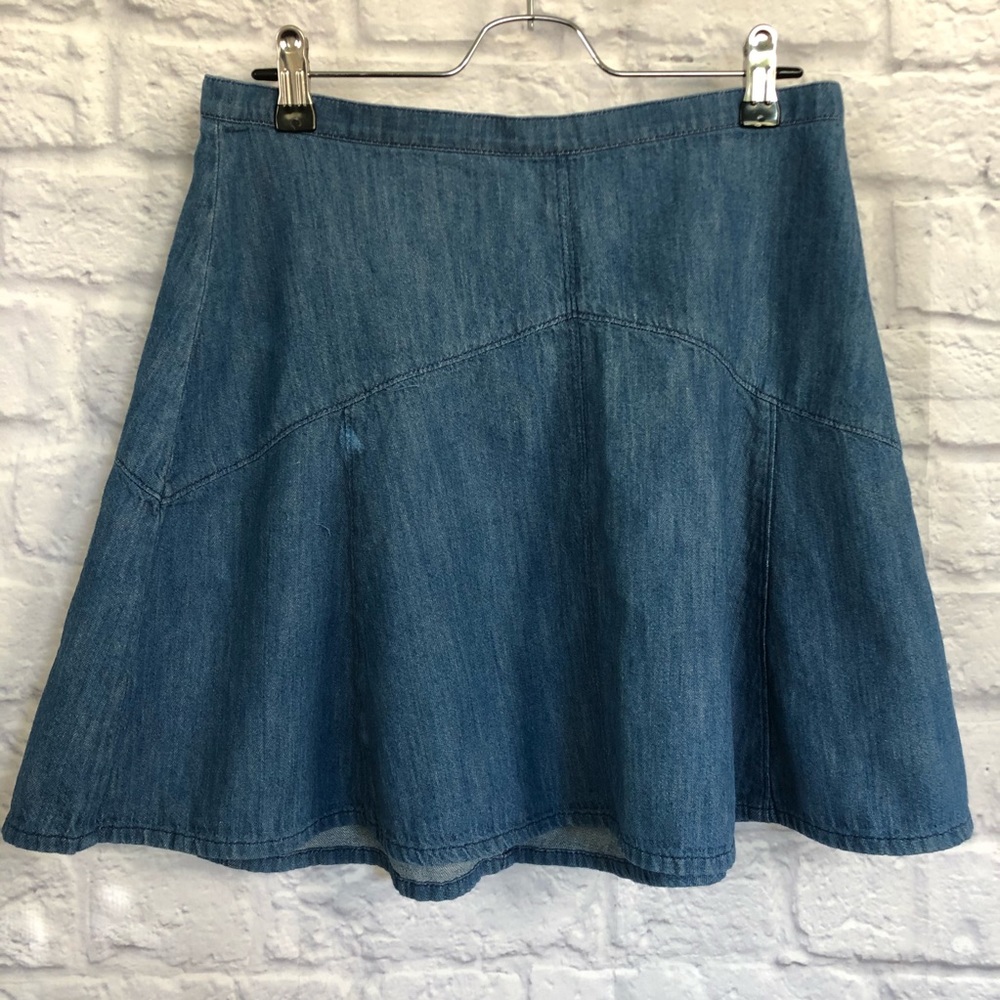 MADEWELL Chambray Mini Skirt size 6